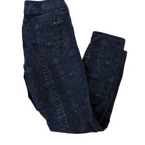Seven7 Skinny Jeans Snake‎ Print Dark Wash Women Size 10